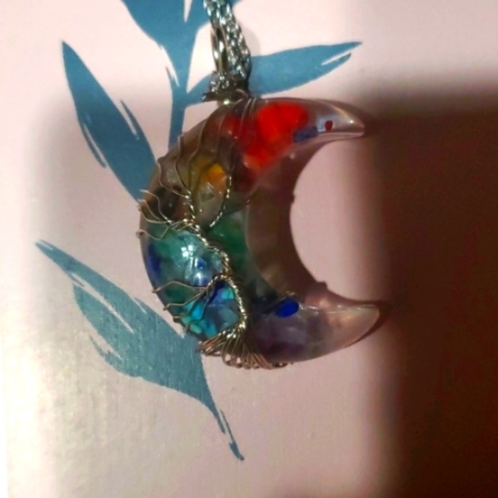 Moon Necklace Handcrafted NWOT